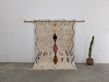 Moroccan Handmade Traditional Azilal Rug 246 X 166 Cm - Moroccan Rugs