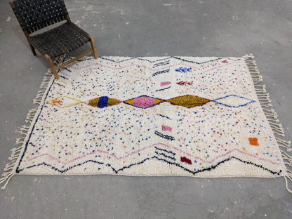 Moroccan Handmade Traditional Azilal Rug 246 X 166 Cm - Moroccan Rugs