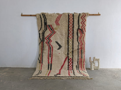 Moroccan Handmade Traditional Azilal Rug 250 X 155 Cm - Moroccan Rugs