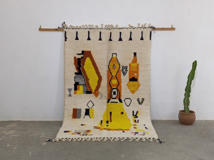 Moroccan Handmade Traditional Azilal Rug 250 x 162 cm - Moroccan Rugs