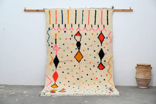 Moroccan Handmade Traditional Azilal Rug 251 X 152 Cm - Moroccan Rugs