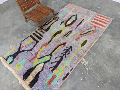 Moroccan Handmade Traditional Azilal Rug 252 X 146 Cm - Moroccan Rugs