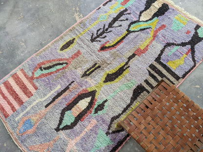 Moroccan Handmade Traditional Azilal Rug 252 X 146 Cm - Moroccan Rugs