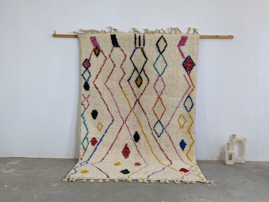 Moroccan Handmade Traditional Azilal Rug 252 X 160 Cm - Moroccan Rugs