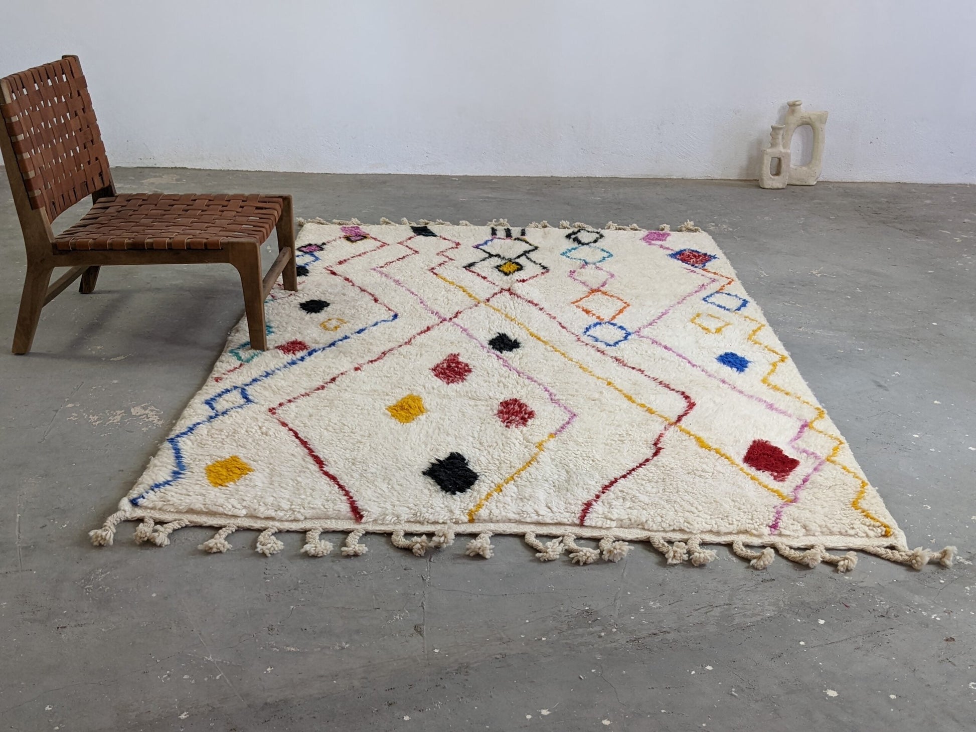 Moroccan Handmade Traditional Azilal Rug 252 X 160 Cm - Moroccan Rugs