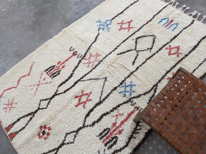 Moroccan Handmade Traditional Azilal Rug 253 X 165 Cm - Moroccan Rugs