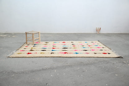 Moroccan Handmade Traditional Azilal Rug 255 X 155 Cm - Moroccan Rugs