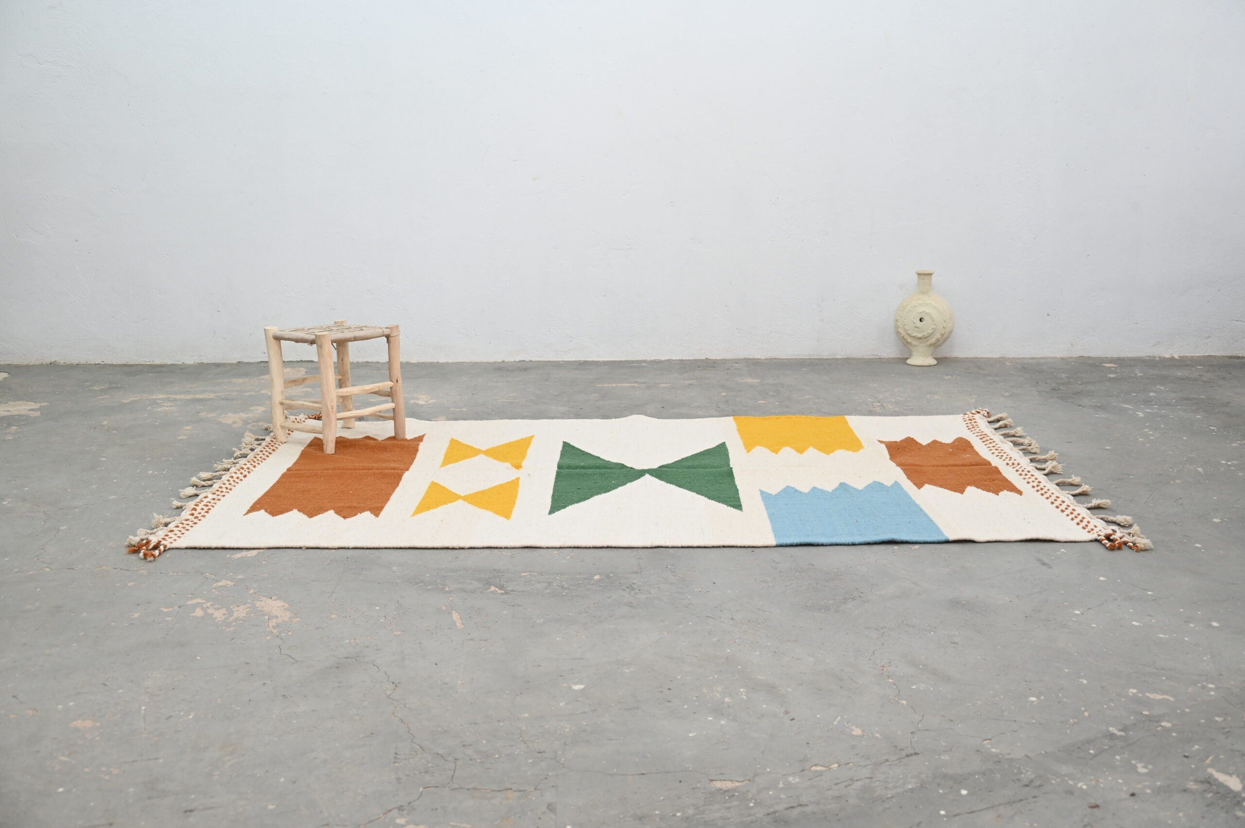 Moroccan Handmade Traditional Azilal Rug 258 X 143 Cm