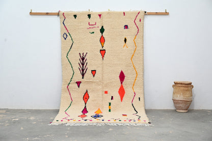 Moroccan Handmade Traditional Azilal Rug 260 X 148 Cm - Moroccan Rugs