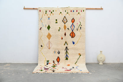 Moroccan Handmade Traditional Azilal Rug 261 X 143 cm - Moroccan Rugs