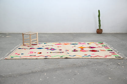 Moroccan Handmade Traditional Azilal Rug 262 X 142 Cm - Moroccan Rugs