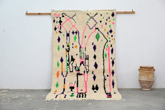 Moroccan Handmade Traditional Azilal Rug 274 X 145 Cm - Moroccan Rugs
