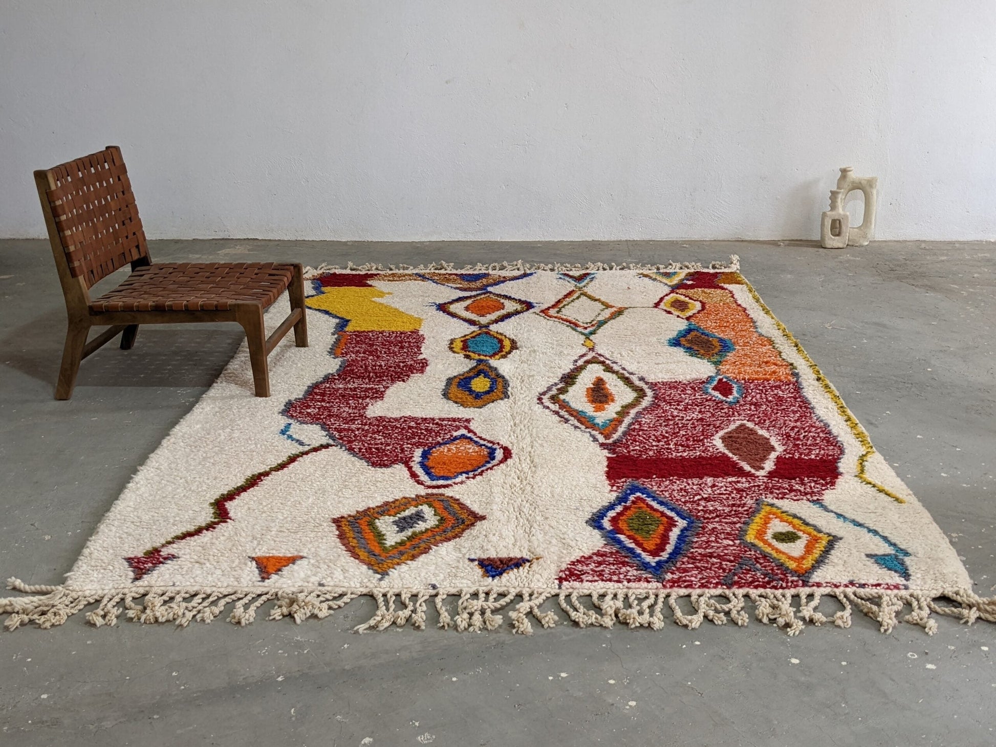 Moroccan Handmade Traditional Azilal Rug 310 X 208 Cm - Moroccan Rugs