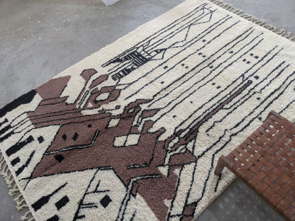 Moroccan Handmade Traditional Azilal Rug 317 X 215 Cm - Moroccan Rugs