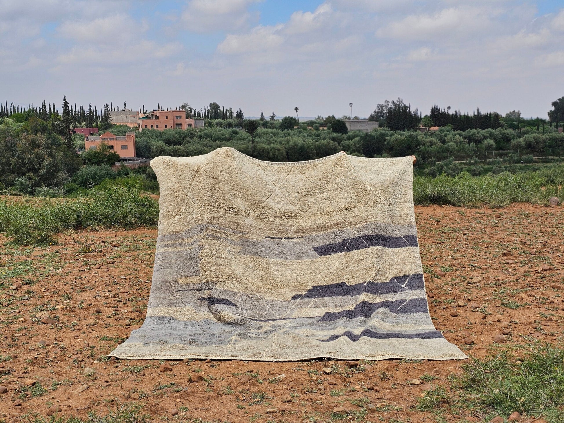 Moroccan Handmade Traditional Beni Mrirt Rug 330 X 323 Cm - Moroccan Rugs