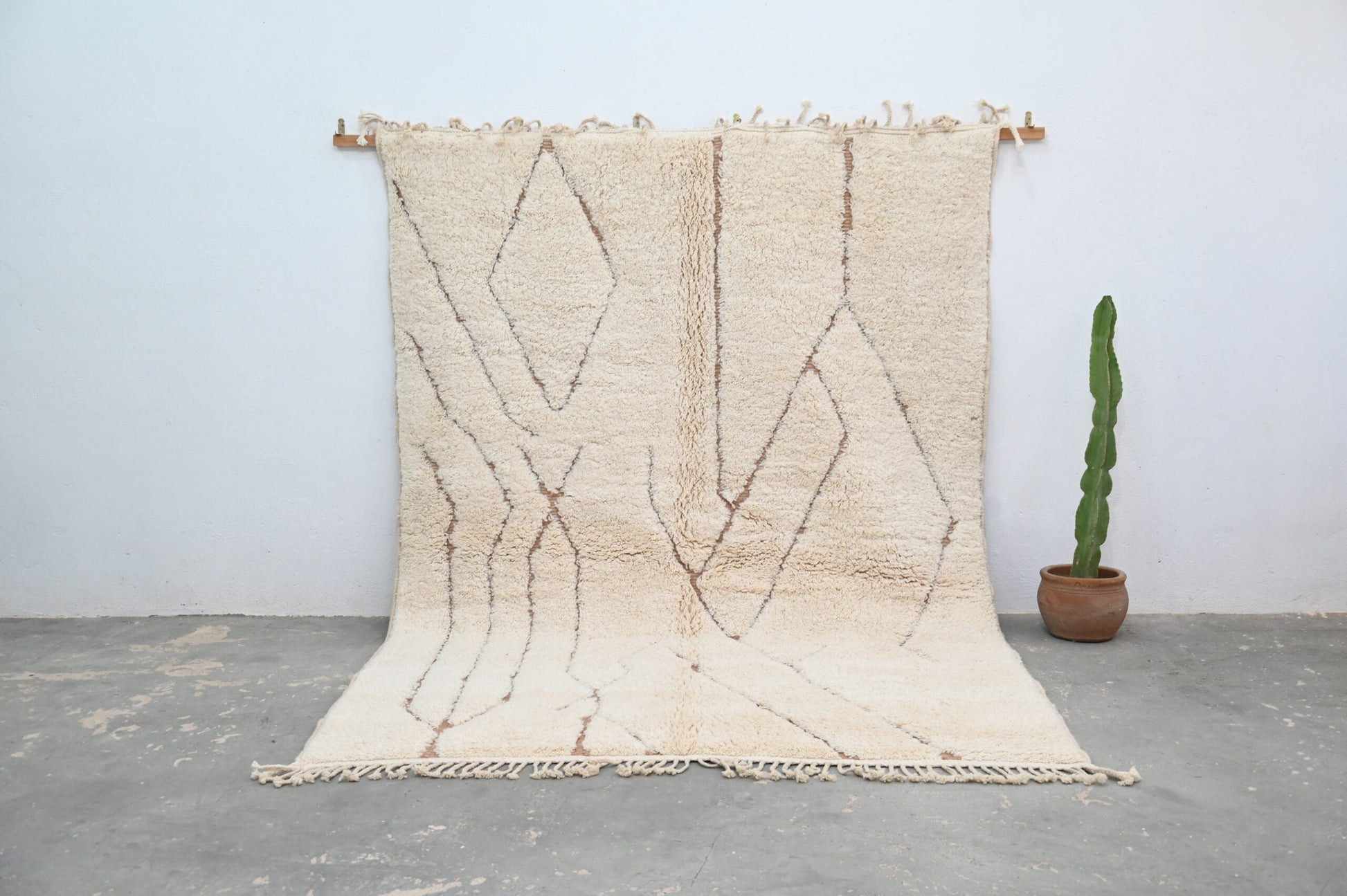 Moroccan Handmade Traditional Beni Ouarain Carpet 283 X 211 Cm - Moroccan Rugs