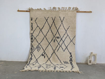 Moroccan Handmade Traditional Beni Ouarain Rug 244 X 157 Cm - Moroccan Rugs