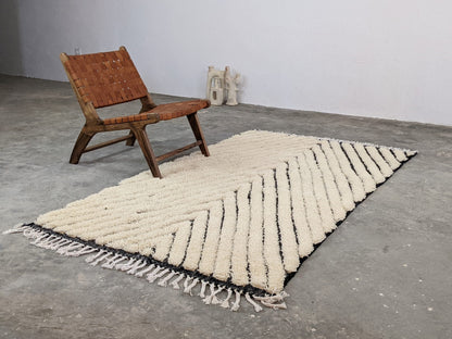 Moroccan Handmade Traditional Beni Ouarain Rug 245 X 146 Cm - Moroccan Rugs