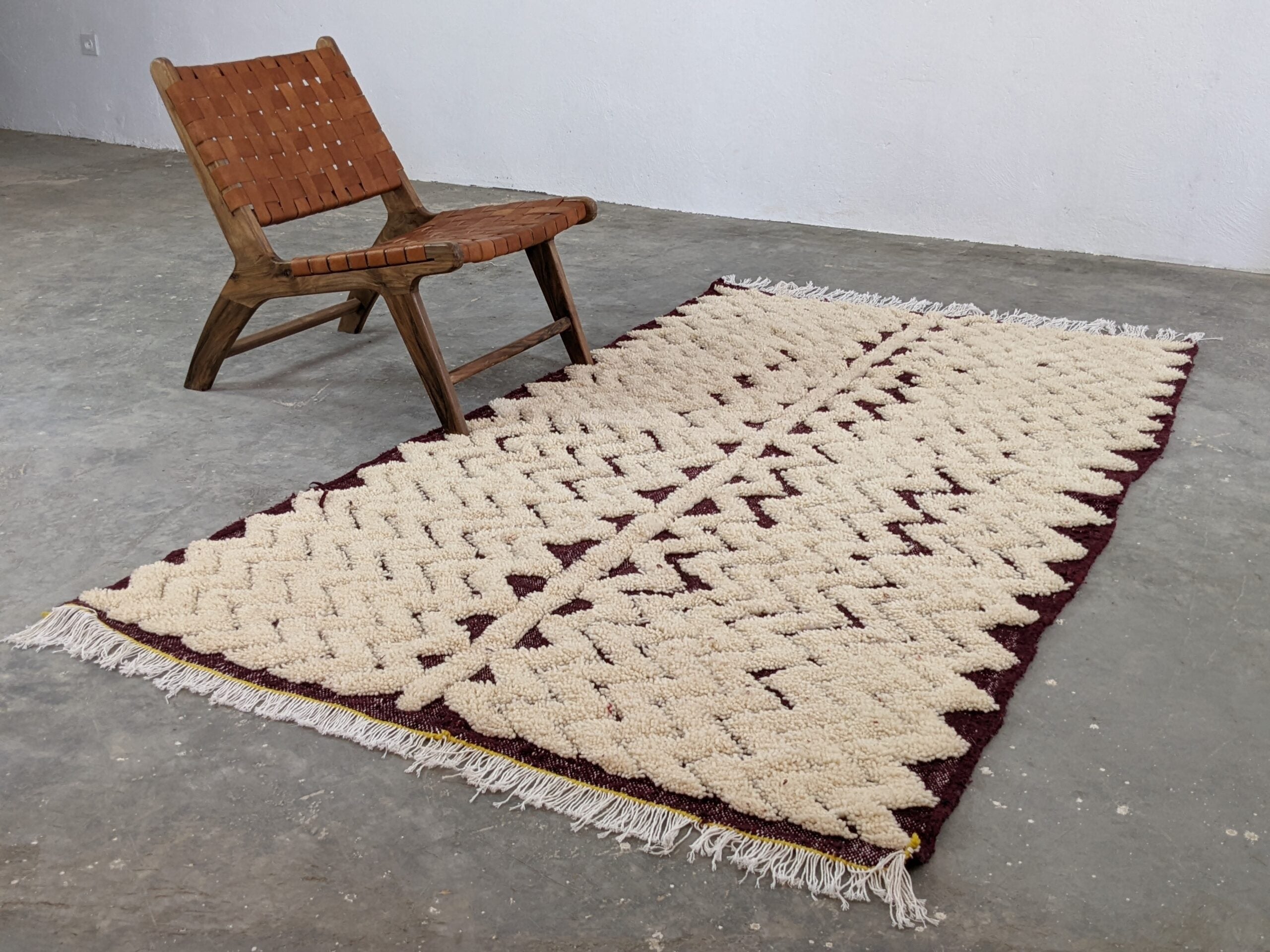 Moroccan Handmade Traditional Beni Ouarain Rug 252 X 137 Cm