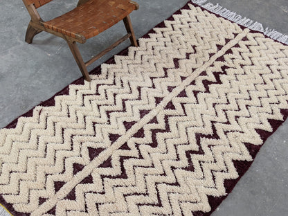 Moroccan Handmade Traditional Beni Ouarain Rug 252 X 137 Cm - Moroccan Rugs