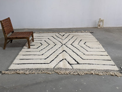 Moroccan Handmade Traditional Beni Ouarain Rug 290 X 213 Cm - Moroccan Rugs