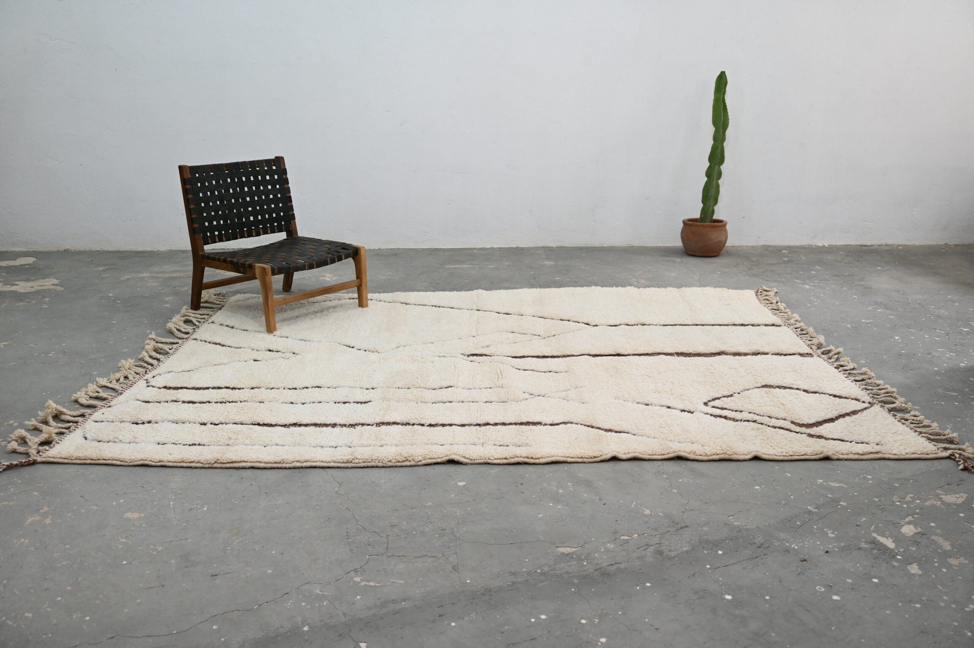 Moroccan Handmade Traditional Beni Ouarain Rug 290 X 214 cm - Moroccan Rugs