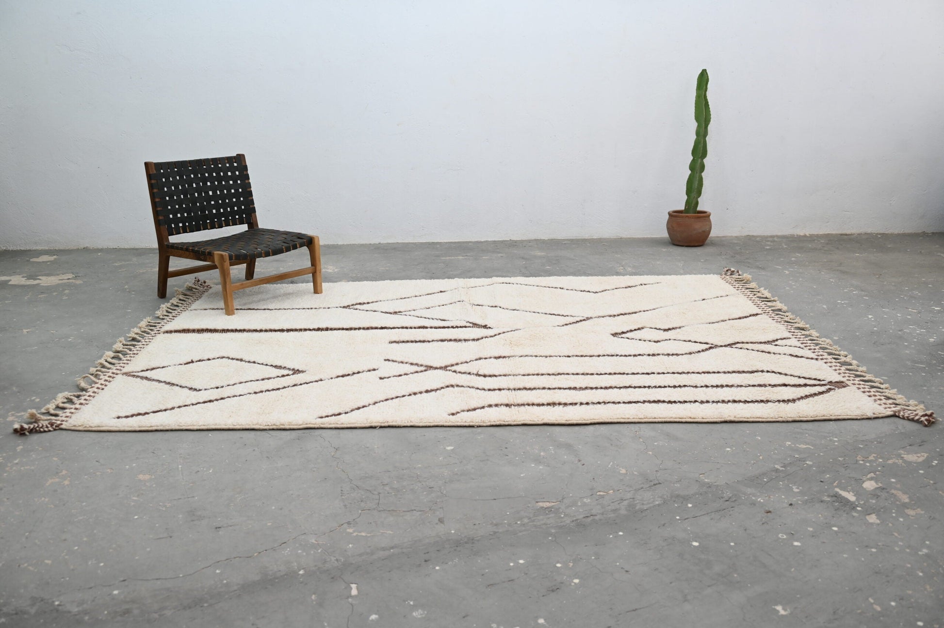 Moroccan Handmade Traditional Beni Ouarain Rug 300 X 210 Cm - Moroccan Rugs