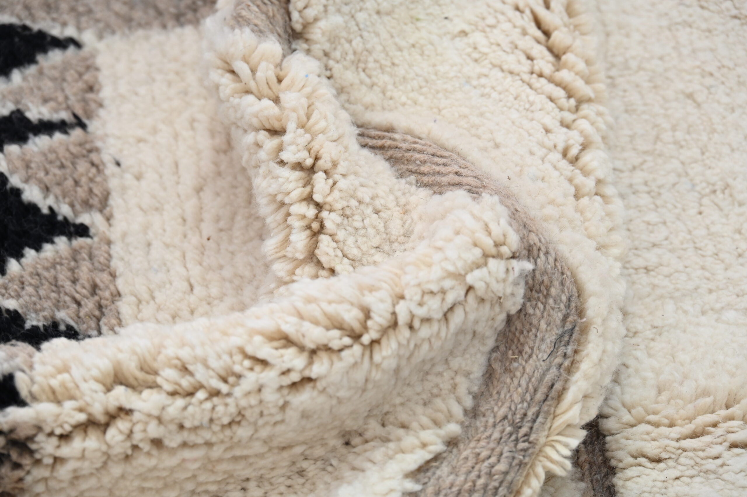 Alfombra tradicional marroquí Beni Ouarain hecha a mano, 303 x 196 cm