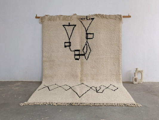 Moroccan Handmade Traditional Beni Ouarain Rug 310 X 210 Cm - Moroccan Rugs