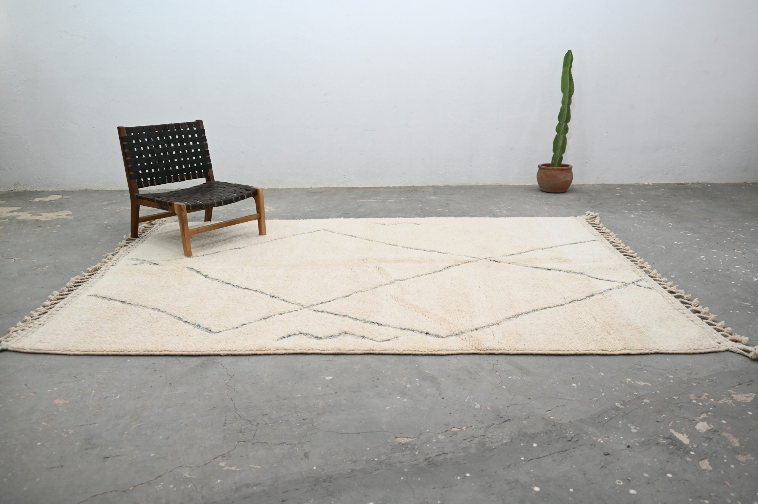 Moroccan Handmade Traditional Berber Rug Beni Ouarain 303 X 212 Cm