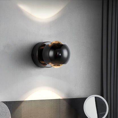 Moroccan Modern Black Brass LED Wall Lamp
