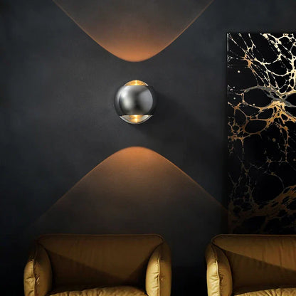 Moroccan Modern Black Brass LED Wall Lamp