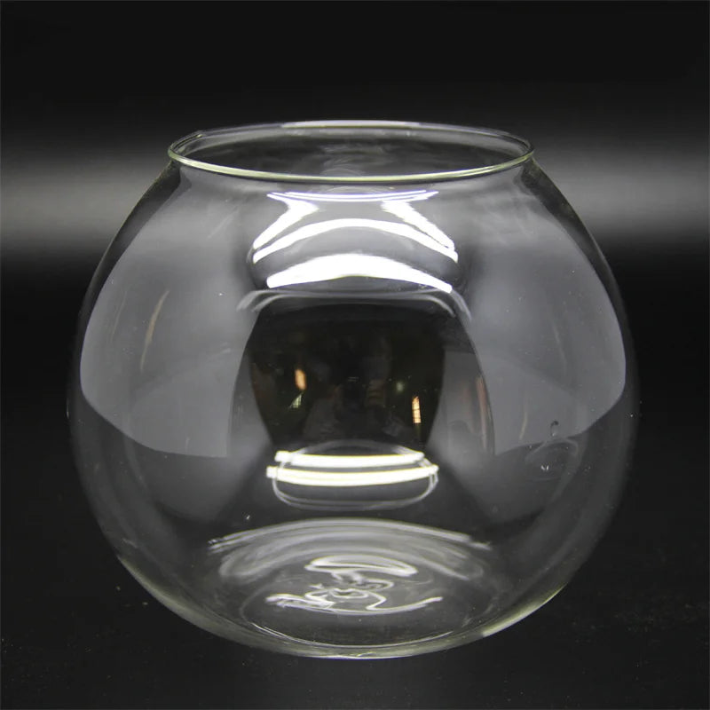Moss Ball Glass Vase for Desktop Decor - 15X15cm no Lid - Vase