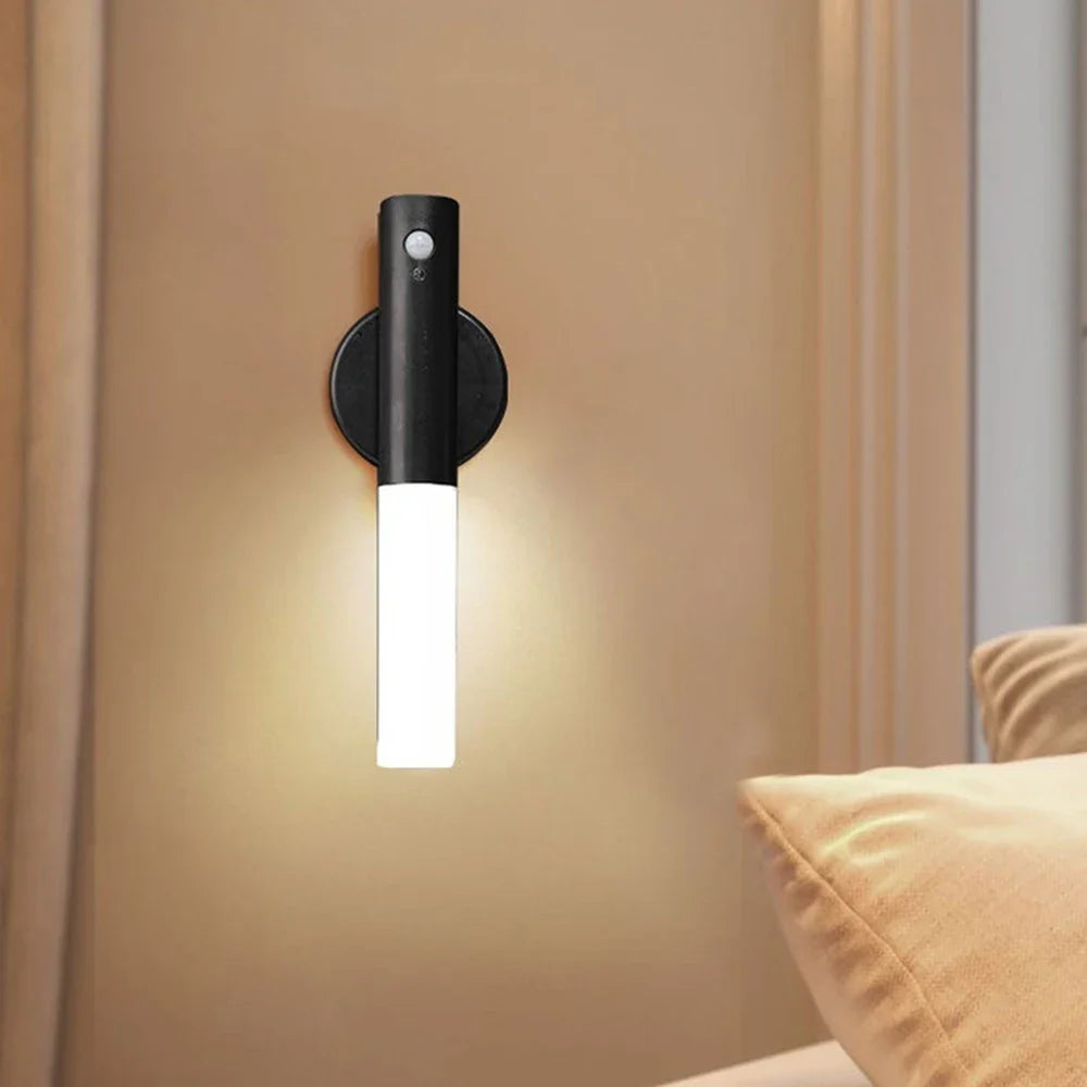 Black wall-mounted light fixture.