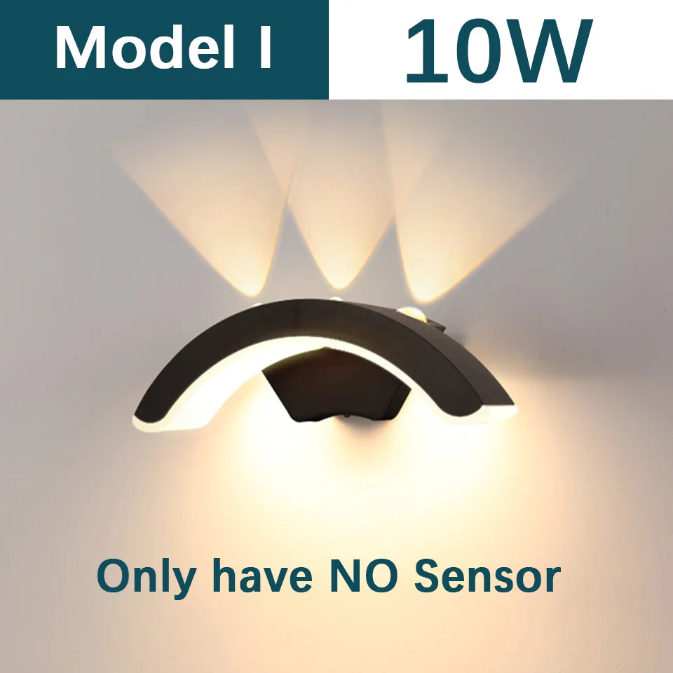 Motion Sensor Outdoor Wall Light - Waterproof Modern - Radar Sensor / Model I / Warm white