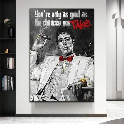 Motivational Tony Montana Canvas Wall Art