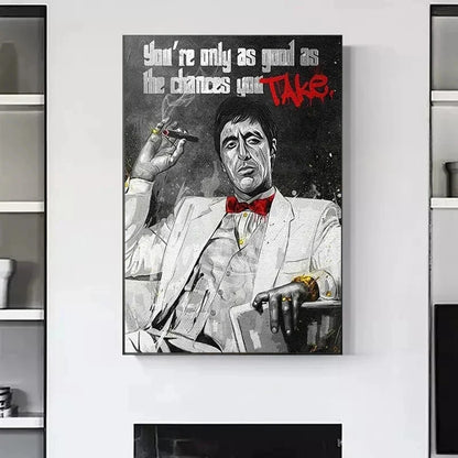 Motivational Tony Montana Canvas Wall Art