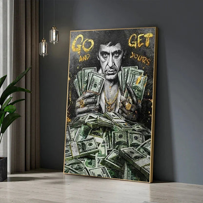 Motivational Tony Montana Canvas Wall Art