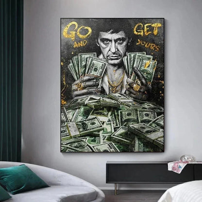 Motivational Tony Montana Canvas Wall Art