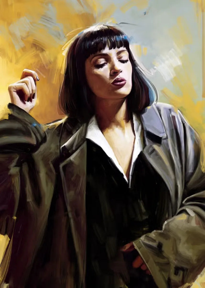 Movie Pulp Fiction Canvas Wall Art - Clear / 20x30cm No Frame - Posters