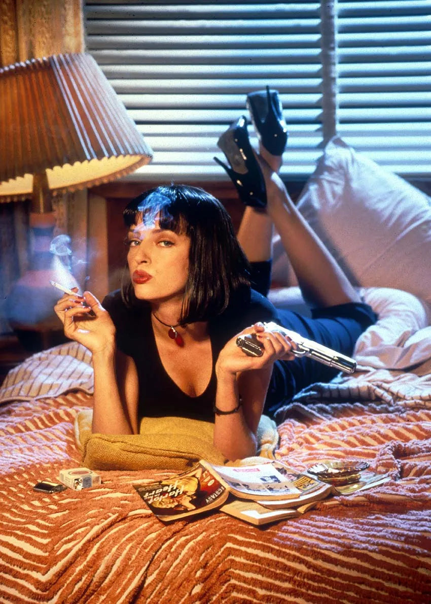 Movie Pulp Fiction Canvas Wall Art - Pink / 20x30cm No Frame - Posters