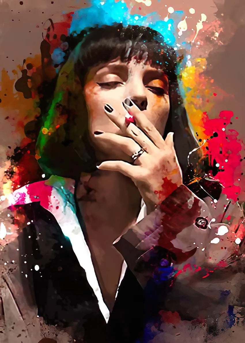 Movie Pulp Fiction Canvas Wall Art - VIOLET/紫罗兰 / 50x70cm No Frame - Posters