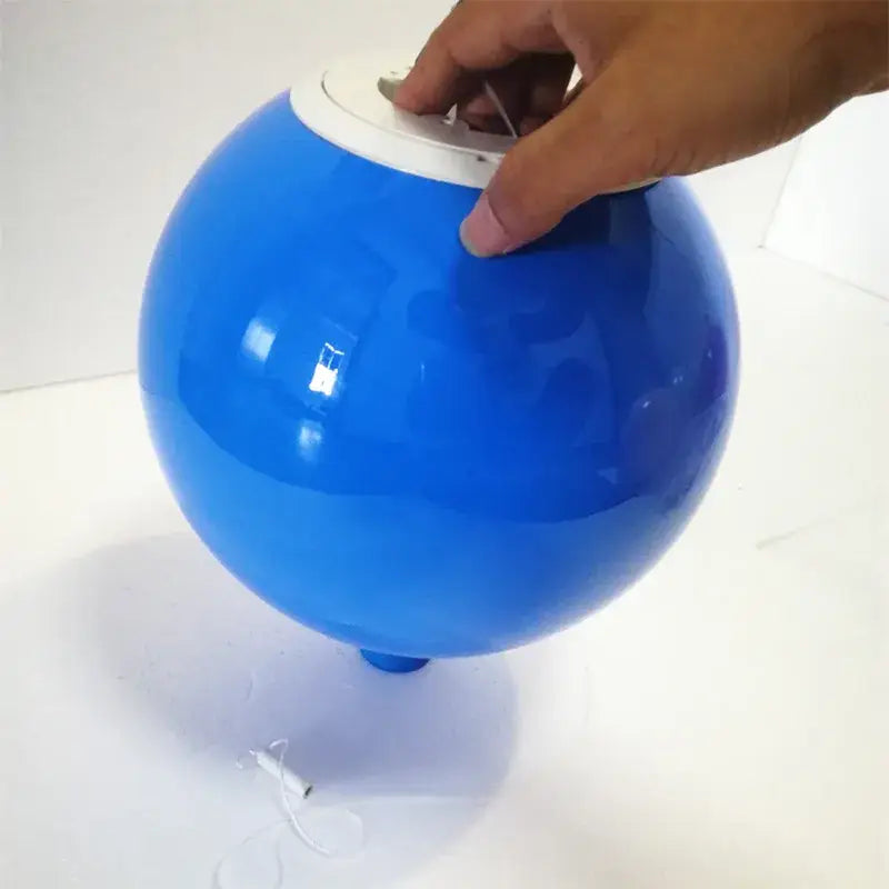Blue spherical balloon ceiling lamp with white top and small blue base for kids room nursery set of 5