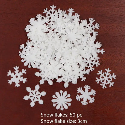 White plastic snowflake decorations 3cm size for multicolor stars glow dark wall luminous dark wall stickers bedroom decor