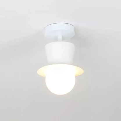 DecorBites™ DecorBites™ Mushroom Flush Mount Ceiling Light in White for Hallway Décor