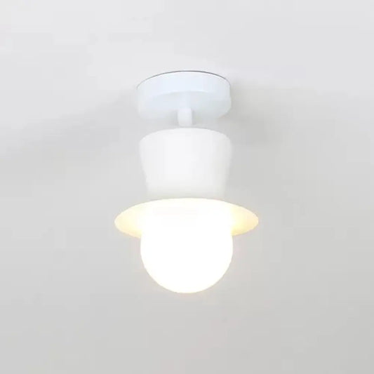 DecorBites™ DecorBites™ Mushroom Flush Mount Ceiling Light in White for Hallway Décor