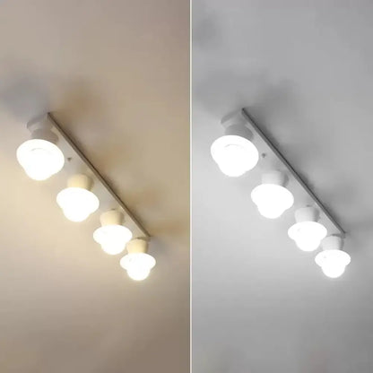 DecorBites™ DecorBites™ Mushroom Flush Mount Ceiling Light in White for Hallway Décor