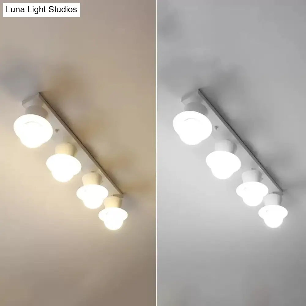 DecorBites™ DecorBites™ Mushroom Flush Mount Ceiling Light in White for Hallway Décor