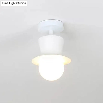DecorBites™ DecorBites™ Mushroom Flush Mount Ceiling Light in White for Hallway Décor