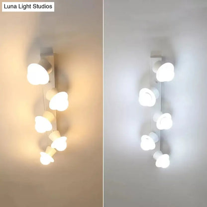 DecorBites™ DecorBites™ Mushroom Flush Mount Ceiling Light in White for Hallway Décor